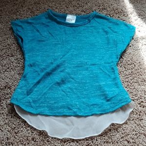 Blue high/low shirt